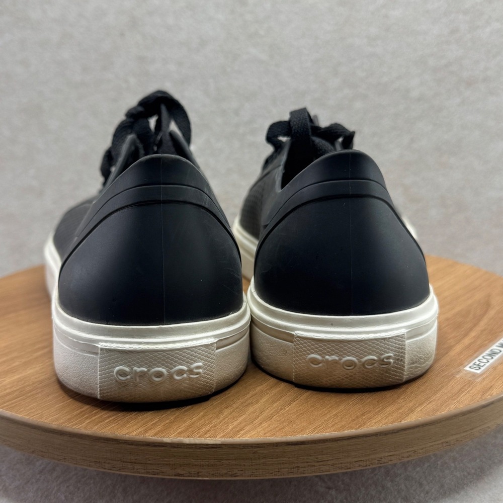 Crocs CitiLane‎ Roka Sneaker Black Men's Size 10 Water Shoes Lace Up Perforated - Picture 6 of 9
